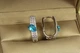 Серьги Xuping Jewelry Догма с голубым камнем 2 см серебристые - изображение 3