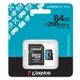 Карта памяти microSDXC Kingston Canvas Go Plus A2 V30 64Gb (UHS-1 U3) (R-200Mb/s) + Adapter SD - изображение 2