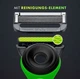 Станок для гоління чоловічий Gillette Labs Razer Gaming edition з миючим елементом дорожній футляр 5 лез 5 картриджів магнітна док-станція - зображення 4