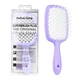 Расчёска Superbrush для нарощенных волос. Продувная, лиловый/белая - изображение 3