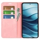 Чехол Taba Retro-Skin для Xiaomi Redmi Note 14 4G EU Version книжка с визитницей кожа PU розовый - изображение 2