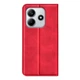 Чехол Taba Retro-Skin для Xiaomi Redmi Note 14 4G EU Version книжка с визитницей кожа PU красный - изображение 5
