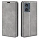 Чехол Taba Retro-Skin для Motorola Edge 50 Fusion книжка с визитницей кожа PU серый - изображение 1