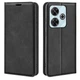 Чехол Taba Retro-Skin для Xiaomi Redmi 13 книжка с визитницей кожа PU черный - изображение 6