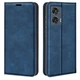 Чехол Taba Retro-Skin для Motorola Edge 50 Fusion книжка с визитницей кожа PU синий - изображение 1