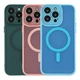 Чохол TPU+PC Magnetic Matte Camera Lens with Magsafe для iPhone 15 Pro Max Колір Dark Green - изображение 2