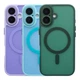 Чохол TPU+PC Magnetic Matte Camera Lens with Magsafe для iPhone 16 Колір Dark Green - зображення 2