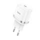 Мережевий зарядний пристрій Hoco N24 Victorious single port PD20W charger(EU) White - зображення 1