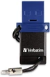 Флеш память USB Verbatim Dual USB Drive 64GB USB 3.2 Gen1 + Type-C Blue (49967) - изображение 3