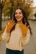 Рукавички No Brand One size Коричневий 7001182 - зображення 7