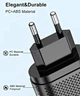 Сетевое зарядное устройство для телефона QC3.0/PD3.0 20W 1xUSB + Type-C быстрая зарядка смартфона USLION UC6991 (BK-384) Black - изображение 4