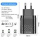 Сетевое зарядное устройство для телефона QC3.0/PD3.0 20W 1xUSB + Type-C быстрая зарядка смартфона USLION UC6991 (BK-384) Black - изображение 9