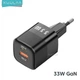 Зарядное устройство GaN 33W 2xUSB PD + QC 3.0 быстрая зарядка для телефона смартфона KUULAA (RY-U33) Black - изображение 1