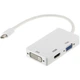 Переходник PowerPlant mini DisplayPort (Thunderbolt) - HDMI, DVI, VGA (3 в 1) - изображение 1