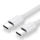 Кабель USB type C - USB type C (1m) PD 60 Вт провод быстрой зарядки для телефона KUULAA (KL-X19) White - изображение 1