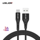 Кабель microUSB - USB (3m) провід швидкого заряджання для телефону USLION US0124 Black - зображення 1
