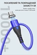 Магнитный Кабель microUSB - USB (2m) USLION US0159M Blue Провод для Зарядки Телефона Fast Charging 3A и Передачи Данных - изображение 5