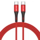 Кабель USB Type-C - USB Type-C (2m) 60W PD Fast Charging дата-провід швидкого заряджання даних для телефону смартфона USLION US0123 Red - зображення 7