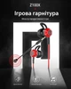 Проводные игровые наушники (1.2м) геймерская гарнитура со съёмным микрофоном для телефона ноутбука Langsdom G100X Red - изображение 2