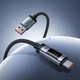 Кабель USB to Type-C з підтримкою швидкої зарядки 100W та цифровим дисплеєм HOCO U148 1.2м Чорний - зображення 8