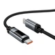 Кабель Type-C to Type-C с быстрой зарядкой 240W и цифровым дисплеем HOCO U148 1.2м Черный - изображение 8