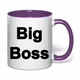 Чашка с печатью "Big Boss" (цвет фиолетовый) (32749) - изображение 2