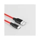 Дата кабель USB 2.0 AM to USB-C 1.0m 2A silicone X21 black+red HOCO (6957531071419) (260959) - изображение 3
