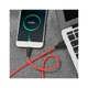 Дата кабель USB 2.0 AM to USB-C 1.0m 2A silicone X21 black+red HOCO (6957531071419) (260959) - изображение 5