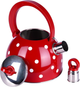 Czajnik Orion z gwizdkiem stalowy Czerwony w grochy 1.5 l (8592381131609) - obraz 2