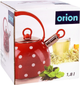 Czajnik Orion z gwizdkiem stalowy Czerwony w grochy 1.5 l (8592381131609) - obraz 12