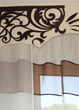 Комплект гардин до подоконника и жесткий ламбрекен Firanka Style 200см молочный с венге (79_2к) - изображение 2