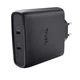 Сетевое зарядное устройство Trust Maxo 100Вт универсальное 2xUSB-C кабель в комплекте Черный (25527) - изображение 1