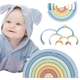 Zabawka edukacyjna Tooky Toys Montessori Drewniana Tęcza pastelowa (6972633378211) - obraz 2