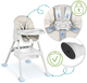 Krzesełko do karmienia Ricokids Milo 3 w 1 Szare + Śliniaczek (5903890632267) - obraz 7