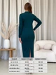 Плаття в рубчик довге осіннє жіноче Merlini Венето 700001143 L-XL Зелене (700001143_2) - зображення 3