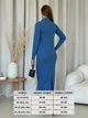 Сукня в рубчик довга осіння жіноча Merlini Венето 700001145 L-XL Синя (700001145_2) - зображення 3