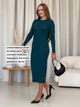 Плаття в рубчик довге осіннє жіноче Merlini Кондо 700001163 L-XL Зелене (700001163_2) - зображення 2