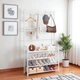 Вешалка-стойка для одежды и обуви Multifunctional Shoe & Hat Rack 80 х 25.5 х 170 см (R94054) Белый - изображение 4