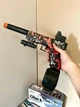 Игрушечный Glock пистолет на орбизах (гелевых шариках) 36 см аккумуляторный + 500 орбизов красный - изображение 3