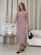 Плаття в рубчик довге осіннє жіноче Merlini Кондо 700001164 L-XL Бежеве (700001164_2) - зображення 2