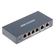 Неуправляемый 4-портовый PoE коммутатор Hikvision DS-3E0106HP-E 1.2 Гбит/с, Сине-серый - изображение 2