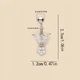 Серьга для пирсинга пупка с белыми камнями цветка и бабочки Liresmina Jewelry нержавеющая сталь 2.7 см - изображение 5