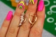 Серьги Xuping Jewelry крылья бабочки с камнями 2,6 см золотистые - изображение 2