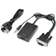 Переходник-конвертер U&P VGA - HDMI 0.2 м Black (CC-VATHA-BK) - изображение 1