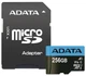 Карта пам'яті ADATA 256 GB microSDXC UHS-I Premier A1 + SD Adapter AUSDX256GUICL10A1-RA1 - зображення 1