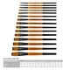 Кисть синтетика ROSA FLAME 1368F плоская короткая ручка №0 (1368F0) - изображение 2