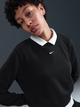 Bluza bez kaptura damska Nike W Nsw Nk Chill Ft Crew HV2393-010 M Czarna (198482108380) - obraz 5