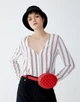 Блуза Pull & Bear білий-чорний-червоний OYBFP167 XL - зображення 3