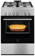 Плита газова Electrolux LKG600011X 59 л 4 конфорки Нержавіюча сталь - изображение 1