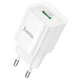 Зарядне HOCO C145A QC3.0 18W 1xUSB, з кабилем MicroUSB, біле - зображення 1